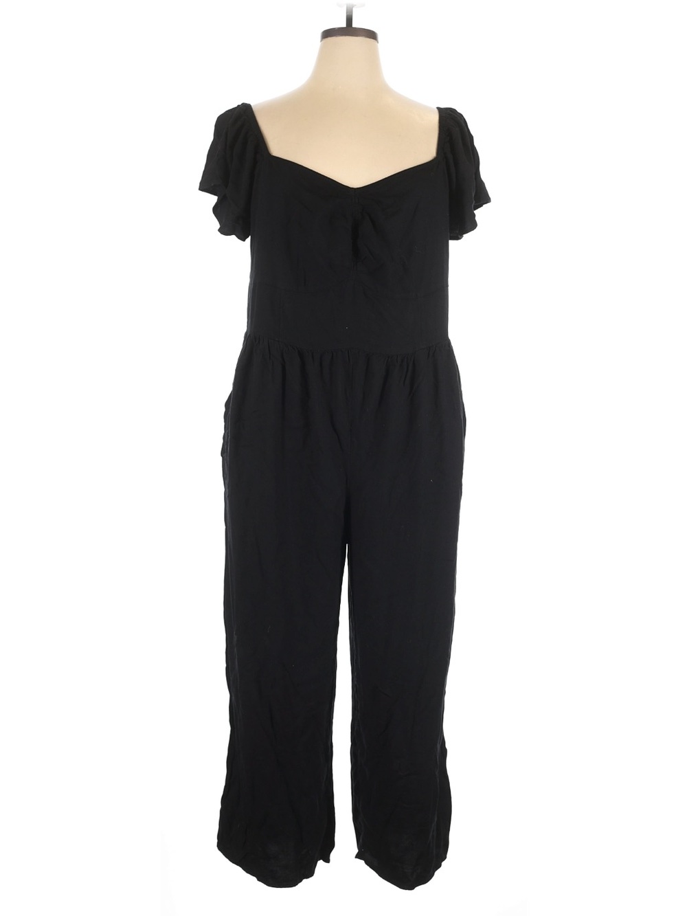 Old Navy Black Sweetheart Neck Wide-Leg Jumpsuit